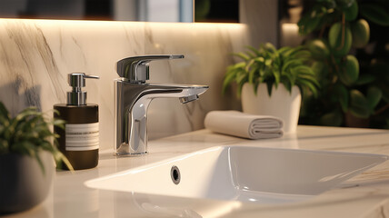 洗練されたモダンなバスルーム