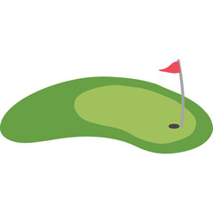 green golf course vector