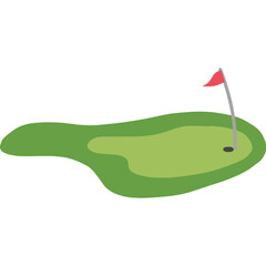 green golf course vector