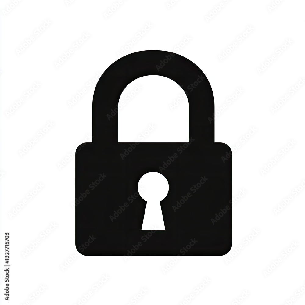 Poster secure lock icon