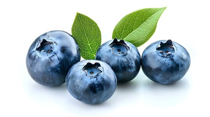 Blueberries isolated on white background