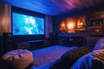 Ultimate Home Cinema Setup: Immersive Movie Night Experience with Ambient Lighting