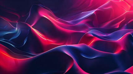Fototapeta premium Abstract colorful background with 3D shapes, vibrant color waves