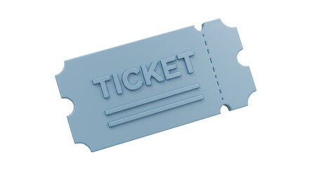 Isolated Blue Admit Ticket Depicting Entrance