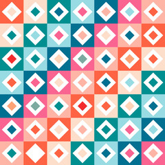 Abstract retro vintage colorful geometric pattern background