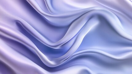 Fototapeta premium Smooth satin-like folds of pastel blue and violet create a tranquil and elegant landscape that embodies a sense of softness and refined beauty