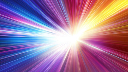 Obraz premium Abstract Light Speed Burst with Vibrant Blue and Pink Rays. Motion, Futuristic Energy, Space Warp, Acceleration, High-Tech Light Explosion, Science Fiction, Digital Glow, Universe Expansion background
