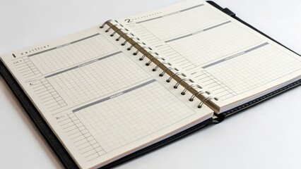 Open Planner on White Background
