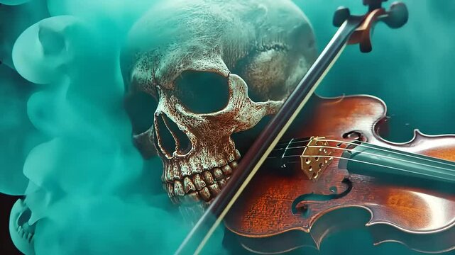 violin and music notes