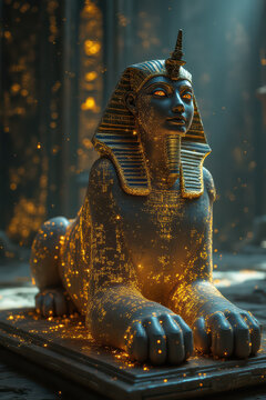 Estatua de oriente mistica y entorno espacial