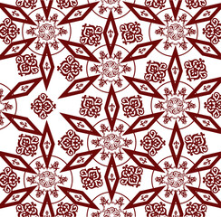 Novruz seamless pattern with sweets on white background