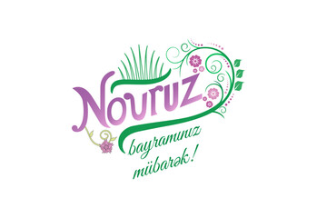 Nowruz greeting card. Iranian new year. Vector illustration