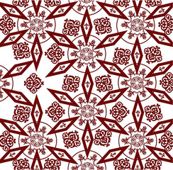 Novruz seamless pattern with sweets on white background