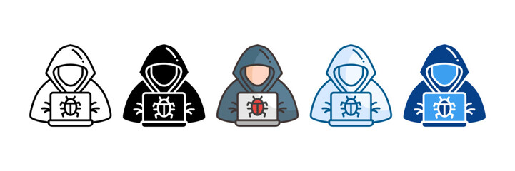 Hacker Icon Set Multiple Style Collection