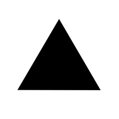 Fototapeta premium Geometric shapes, black triangle, simple icons, minimalistic symbols, vector graphics