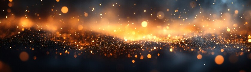 abstract galaxy of glowing particles, shimmering and swirling in a cosmic display of light and energy. The scene evokes a sense of wonder and the mysteries of the universe.