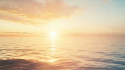 Calm Sunrise Over Tranquil Ocean Waters