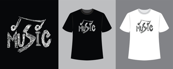 music illustration t-shirt design idea