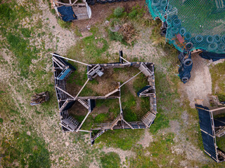 Arial view on the tactical air soft & paintball ground