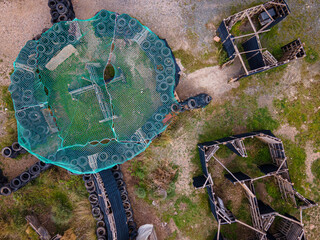 Arial view on the tactical air soft & paintball ground