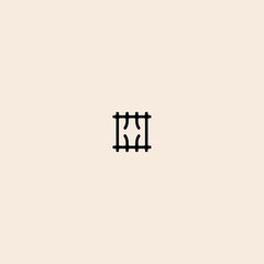 Prison Bars icon flat vector design. 