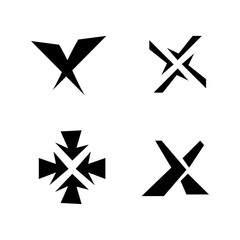 x letter logo icon design illustration