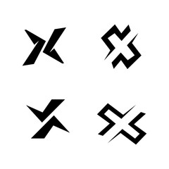 Fototapeta premium x letter logo icon design illustration