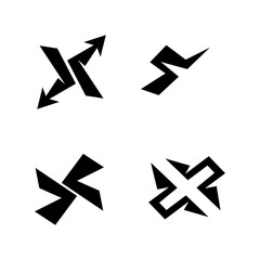 x letter logo icon design illustration
