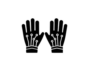 creative details electrical gloves icon vector illustration