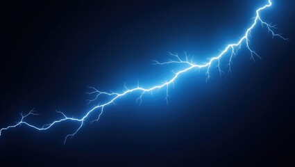 Vast lightning bolt with branches set against a background.