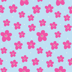 Seamless floral pattern. Background in small flowers for textiles, fabrics, cotton fabric, covers, wallpaper, print, gift wrapping, postcard, scrapbooking. 