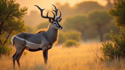 Obraz premium Male Kudu in its natural habitat