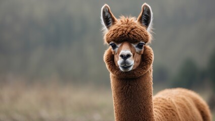 Charming brown alpaca.