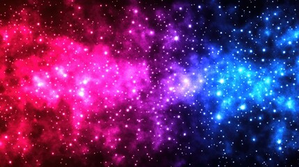 Fototapeta premium Cosmic nebulae, vibrant pink and blue, space background