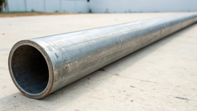 Metal Pipe on White Background