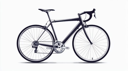 Fototapeta premium Modern Road Bicycle with Sleek Design and Lightweight Frame for Cycling Enthusiasts