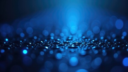 An abstract close-up of a textured pattern lit by blue light, transitioning into a gradient of shadows. The image highlights depth, lighting, and repetition, creating a futuristic ambiance.