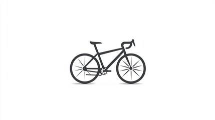 Fototapeta premium Minimalist Bicycle Design Simple Line Art for Sports Fitness and Transportation Concepts