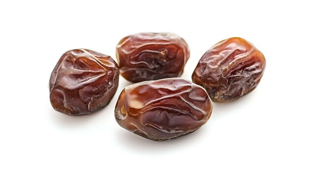 Kurma Kering Manis Sehat terisolasi dengan latar belakang putih