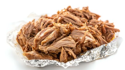 Obraz premium Pulled Pork isolated on white background