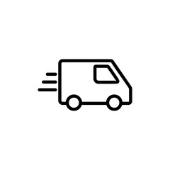 Delivery truck icon logo design. Delivery truck sign and symbol. Shipping fast delivery icon