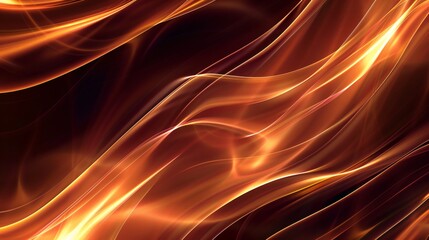 Abstract background with orange and brown curved lines