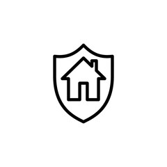 house insurance icon logo design. house protection sign and symbol