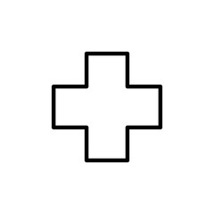 Fototapeta premium Plus icon logo design. Add plus sign and symbol