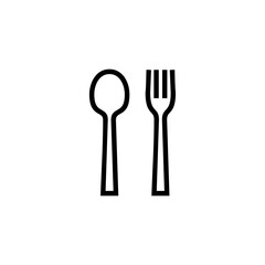 spoon and fork icon logo design. spoon, fork and knife icon vector. restaurant sign and symbol