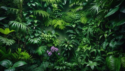 The wall is covered in lush green vegetation.