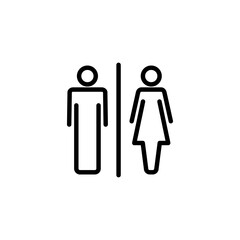 Toilet icon logo design. Girls and boys restrooms sign and symbol. bathroom sign. wc, lavatory