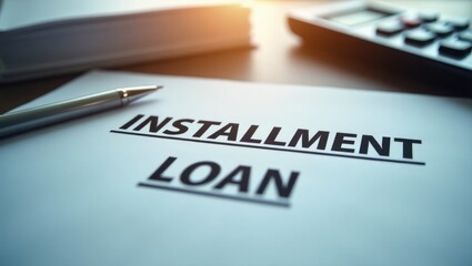 Fototapeta premium Installment Loan is presented using text.