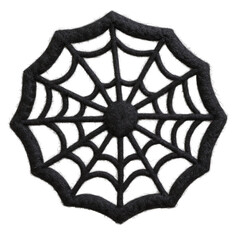 Obraz premium Halloween spiderweb doormat isolated on transparent white background