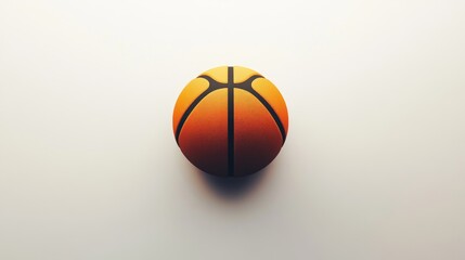 Fototapeta premium Vibrant Basketball on Clean White Background Ideal for Sports Fitness and Design Projects